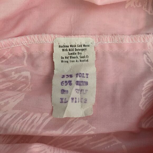 MuuMuu Dress Womens Extra Large Pink Floral Ruffle Hawaiian Sundress Pocket - Picture 5 of 5